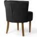 Kit 02 Poltronas Decorativas Sala de Estar Base de Madeira Ayla Veludo Preto G15 - Gran Belo