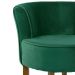 Kit 02 Poltronas Decorativas Sala de Estar Base de Madeira Ayla Veludo Verde - Gran Belo