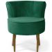 Kit 02 Poltronas Decorativas Sala de Estar Base de Madeira Ayla Veludo Verde - Gran Belo