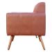 Kit 02 Poltronas Decorativas Sala de Estar Bia Couro Caramelo G58 - Gran Belo