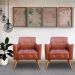 Kit 02 Poltronas Decorativas Sala de Estar Bia Couro Caramelo G58 - Gran Belo
