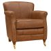 Kit 02 Poltronas Decorativas Sala de Estar Brunei Pés Príncipe Couro Mel G58 - Gran Belo