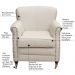 Kit 02 Poltronas Decorativas Sala de Estar Brunei Pés Príncipe Couro Off White G58 - Gran Belo