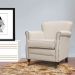 Kit 02 Poltronas Decorativas Sala de Estar Brunei Pés Príncipe Couro Off White G58 - Gran Belo