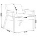 Kit 02 Poltronas Decorativas Sala de Estar Dux com Detalhe em PU Sintético Marrom G66 - Gran Belo