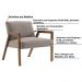Kit 02 Poltronas Decorativas Sala de Estar Dux com Detalhe em PU Sintético Marrom G66 - Gran Belo