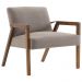 Kit 02 Poltronas Decorativas Sala de Estar Dux com Detalhe em PU Sintético Marrom G66 - Gran Belo