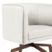 Kit 02 Poltronas Decorativas Sala de Estar Giratória Ka Nix Linho Creme - Gran Belo