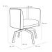 Kit 02 Poltronas Decorativas Sala de Estar Giratória Ka Nix Linho Creme G15 - Gran Belo