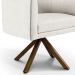 Kit 02 Poltronas Decorativas Sala de Estar Giratória Nix Linho Creme G15 - Gran Belo