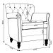 Kit 02 Poltronas Decorativas Sala de Estar Níger Pés Madeira Couro Off White - Gran Belo