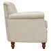 Kit 02 Poltronas Decorativas Sala de Estar Níger Pés Madeira Couro Off White - Gran Belo