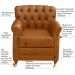 Kit 02 Poltronas Decorativas Sala de Estar Níger Pés Príncipe Couro Mel G58 - Gran Belo