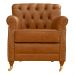 Kit 02 Poltronas Decorativas Sala de Estar Níger Pés Príncipe Couro Mel G58 - Gran Belo