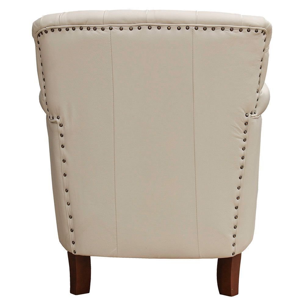 Kit 02 Poltronas Decorativas Sala de Estar Níger Pés Príncipe Off White G58 - Gran Belo