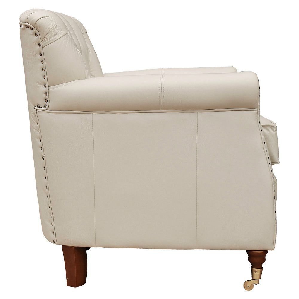 Kit 02 Poltronas Decorativas Sala de Estar Níger Pés Príncipe Off White G58 - Gran Belo