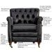 Kit 02 Poltronas Decorativas Sala de Estar Níger Pés Príncipe Preto Couro G58 - Gran Belo