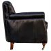 Kit 02 Poltronas Decorativas Sala de Estar Níger Pés Príncipe Preto Couro G58 - Gran Belo