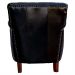 Kit 02 Poltronas Decorativas Sala de Estar Níger Pés Príncipe Preto Couro G58 - Gran Belo