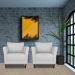 Kit 02 Poltronas Decorativas Sala de Estar Pés Palito Lubbock Couro Branco G58 - Gran Belo
