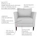 Kit 02 Poltronas Decorativas Sala de Estar Pés Palito Lubbock Couro Branco G58 - Gran Belo