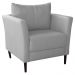 Kit 02 Poltronas Decorativas Sala de Estar Pés Palito Lubbock Couro Branco G58 - Gran Belo