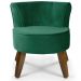 Kit 02 Poltronas Decorativas Sala de Estar Pés de Madeira Ayla Veludo Verde G15 - Gran Belo