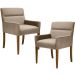 Kit 02 Poltronas Decorativas Sala de Estar Vicenza Veludo Importado Marrom G15 - Gran Belo