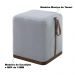 Kit 02 Puff Decorativo Sala de Estar Nurse Cinza Claro G55 - Gran Belo