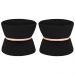 Kit 02 Puffs Decorativo Sala de Estar 45cm Dhaka Veludo Preto - Gran Belo 