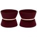 Kit 02 Puffs Decorativo Sala de Estar 45cm Dhaka Veludo Vinho G15 - Gran Belo