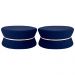 Kit 02 Puffs Decorativo Sala de Estar 95cm Dhaka Veludo Azul Marinho - Gran Belo 