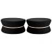 Kit 02 Puffs Decorativo Sala de Estar 95cm Dhaka Veludo Preto G15 - Gran Belo