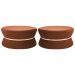 Kit 02 Puffs Decorativo Sala de Estar 95cm Dhaka Veludo Telha G15 - Gran Belo