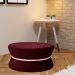 Kit 02 Puffs Decorativo Sala de Estar 95cm Dhaka Veludo Vinho G15 - Gran Belo