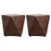 Kit 02 Puffs Decorativo Sala de Estar Blois Pvc Marrom G15 - Gran Belo