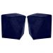 Kit 02 Puffs Decorativo Sala de Estar Blois Veludo Azul Bic G15 - Gran Belo