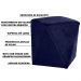 Kit 02 Puffs Decorativo Sala de Estar Blois Veludo Azul Bic G15 - Gran Belo