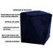 Kit 02 Puffs Decorativo Sala de Estar Blois Veludo Azul Marinho G15 - Gran Belo
