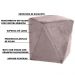 Kit 02 Puffs Decorativo Sala de Estar Blois Veludo Rosê G15 - Gran Belo