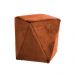 Kit 02 Puffs Decorativo Sala de Estar Blois Veludo Telha G15 - Gran Belo