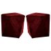 Kit 02 Puffs Decorativo Sala de Estar Blois Veludo Vinho G15 - Gran Belo