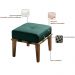 Kit 02 Puffs Decorativos 45cm Martínez Veludo Pés Madeira Verde/Mel G62 - Gran Belo
