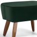 Kit 02 Puffs Decorativos Sala de Estar Pés de Madeira Naomi Veludo Verde G15 - Gran Belo