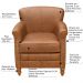 Kit 03 Poltronas Decorativas Sala de Estar Brunei Pés Madeira Couro Mel - Gran Belo