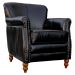 Kit 03 Poltronas Decorativas Sala de Estar Brunei Pés Madeira Preto Couro G58 - Gran Belo