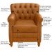 Kit 03 Poltronas Decorativas Sala de Estar Níger Pés Madeira Couro Mel G58 - Gran Belo