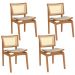 Kit 04 Cadeiras Decorativas Sala de Jantar Madeira Champagne Ravi Linho Bege G60 - Gran Belo