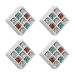 Kit 04 Nichos Porta Toalhas 09 Lugares 40x40cm Branco G01 - Gran Belo