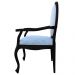 Kit 04 Poltronas Decorativas Sala de Estar Base Madeira Maciça Adrie Sarja Bege/Preto Fosco G36 - Gran Belo